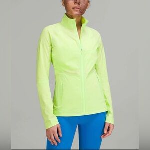 Lululemon Fast and Free Windbreaker, Neo Mint, Neon Green,Running Jacket, Size 6